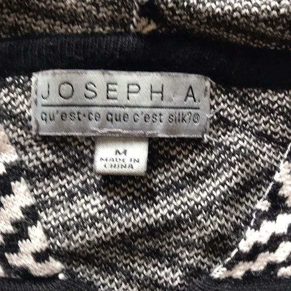 Joseph A. Dolman Sleeve Zipper Cardigan Sweater with Hood Sz Medium Fall - Picture 2 of 5